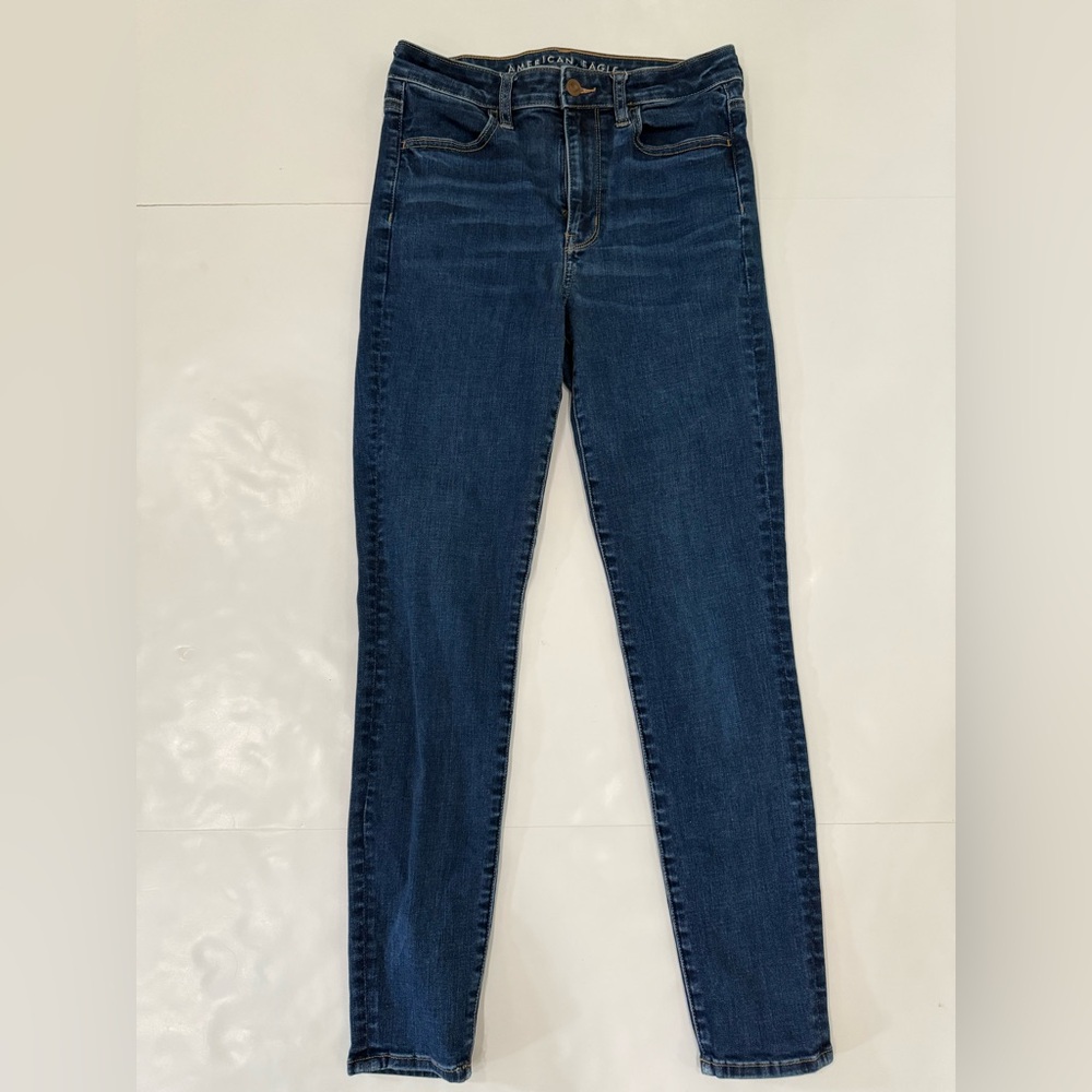 American Eagle Outfitters Dark Blue Super High Rise Jegging